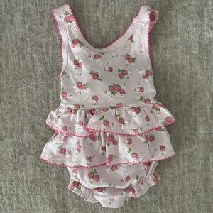 Floral Ruffle Baby Romper